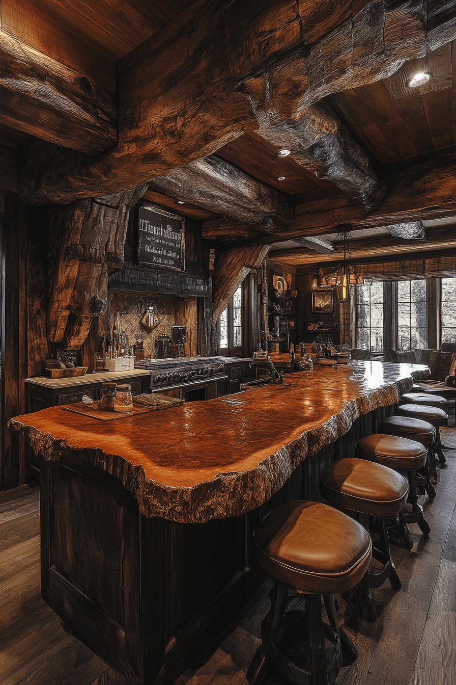 old cabin interior kitchen