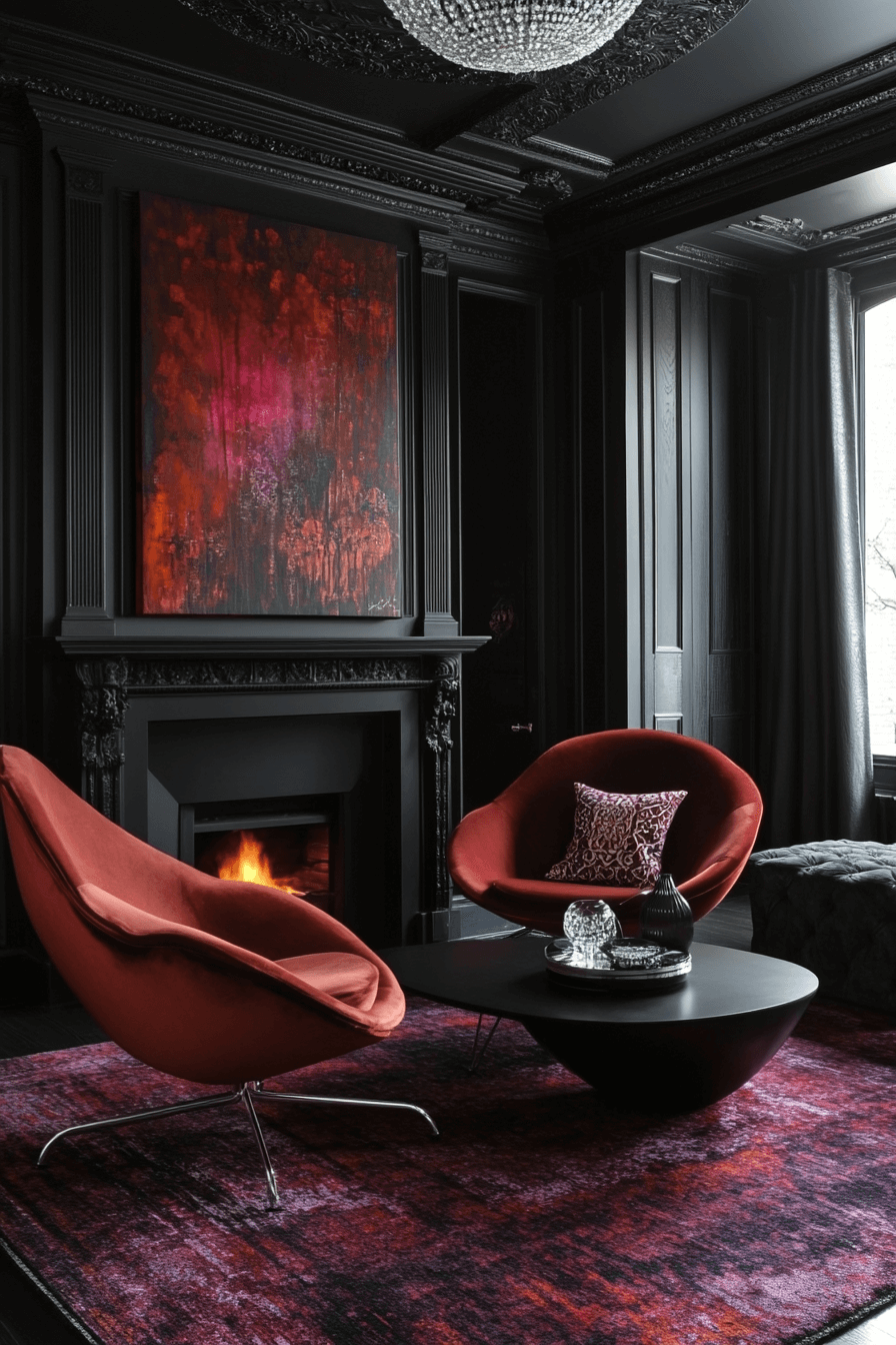modern victorian living room
