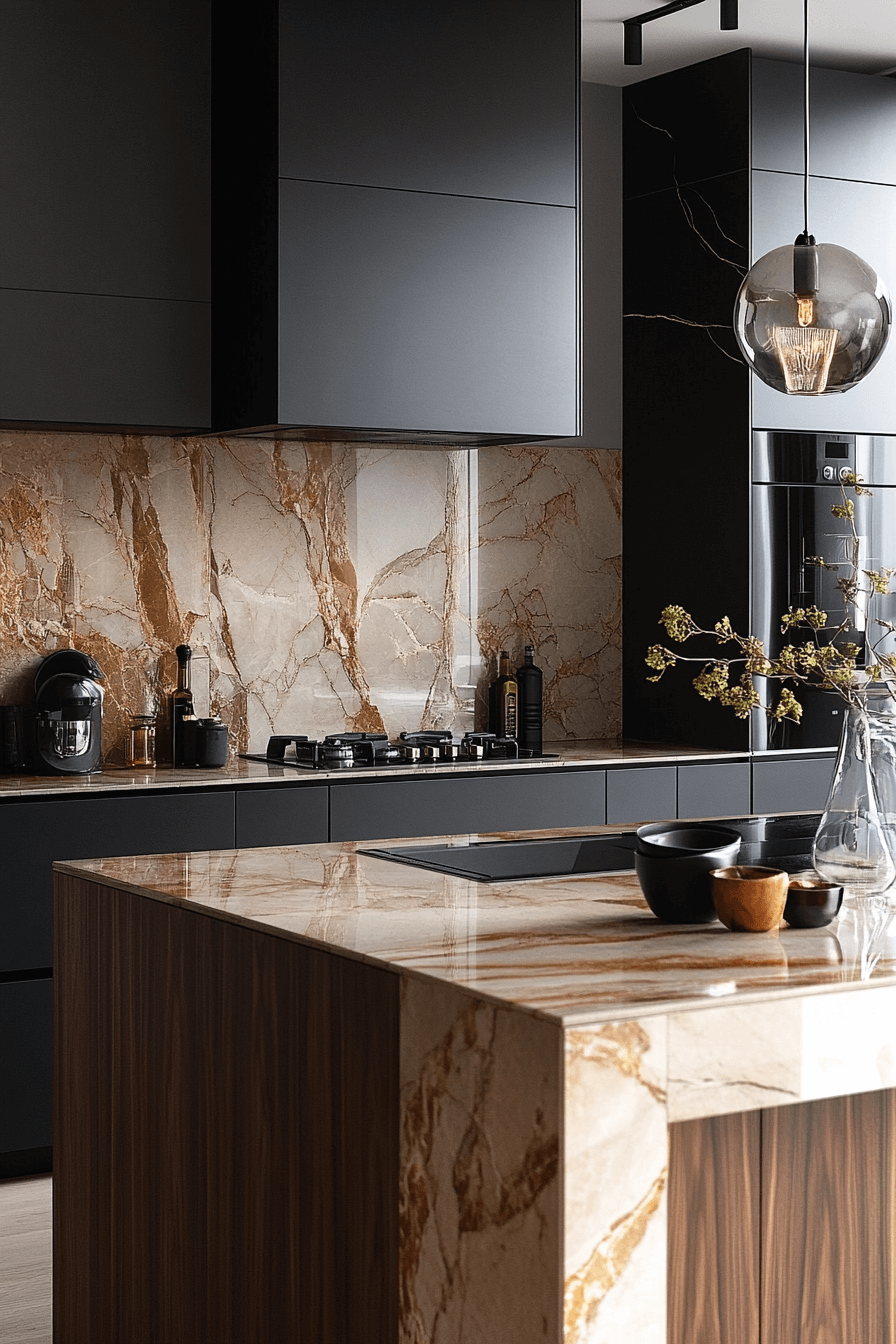 small moody kitchen