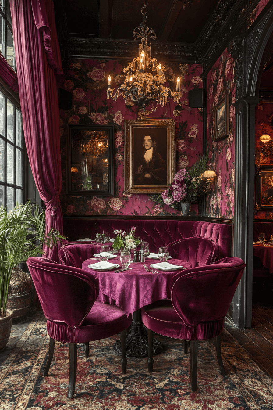 moody vintage dining room
