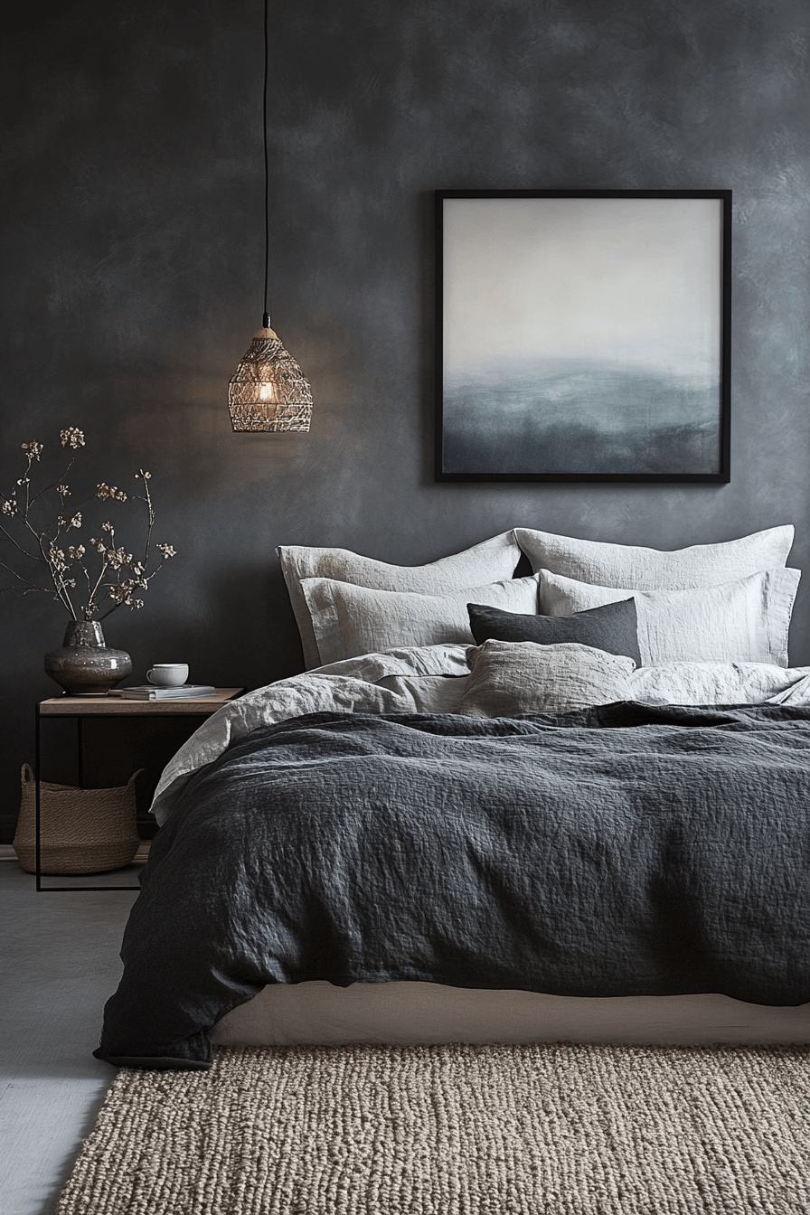 minimalistic bedroom ideas dark