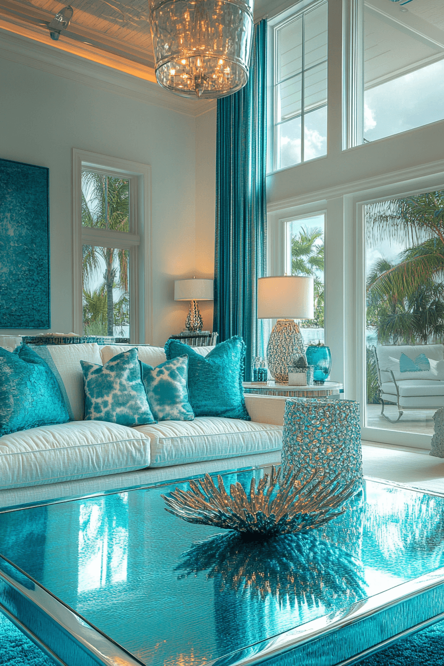 tropical living room