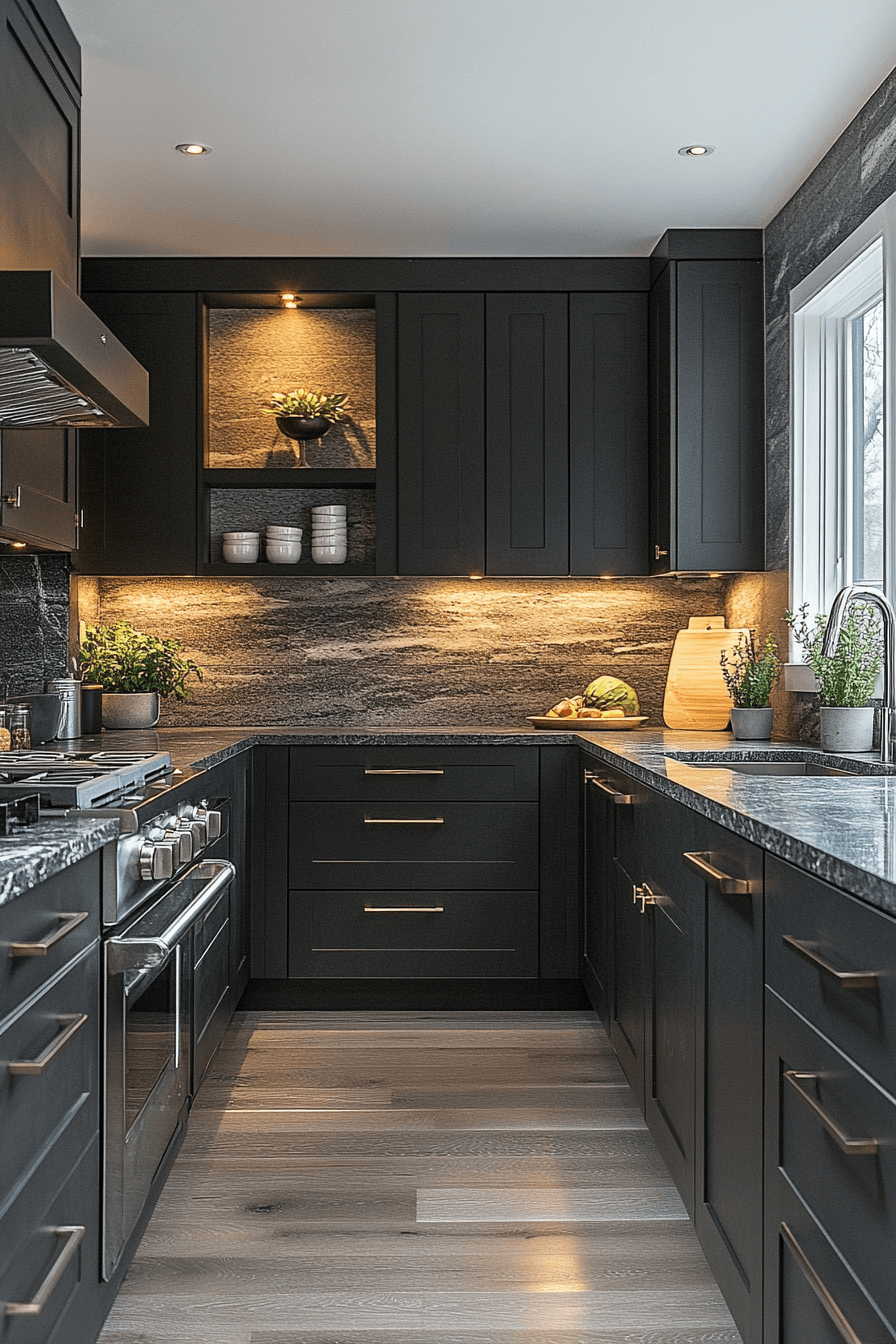small moody kitchen