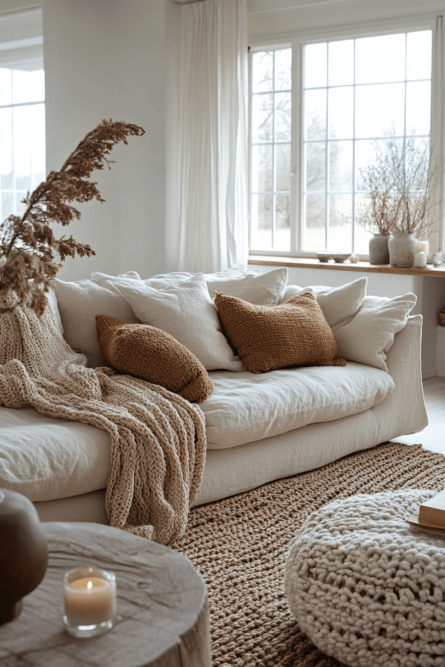 white living room decor