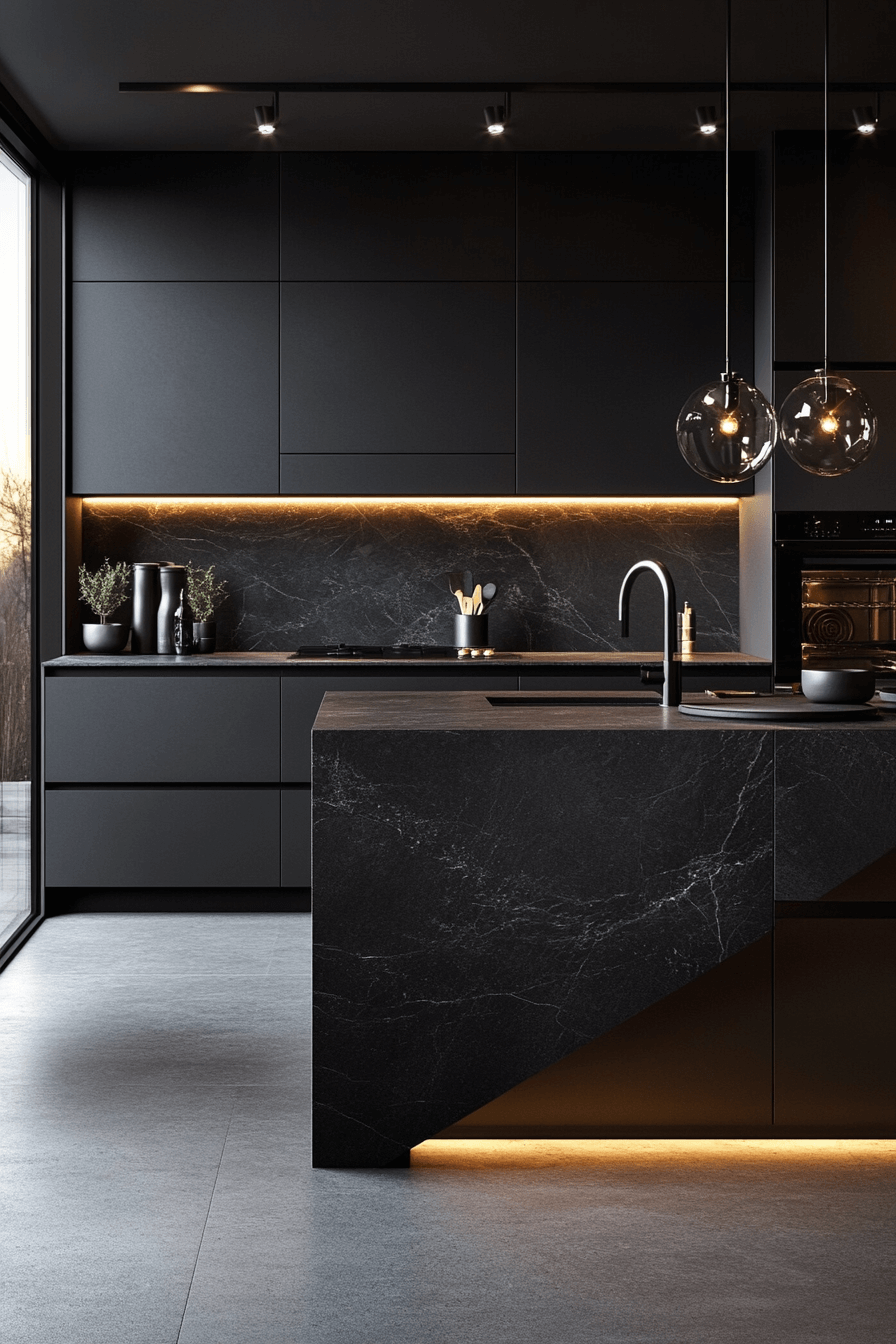 dark kitchen aesthetic
