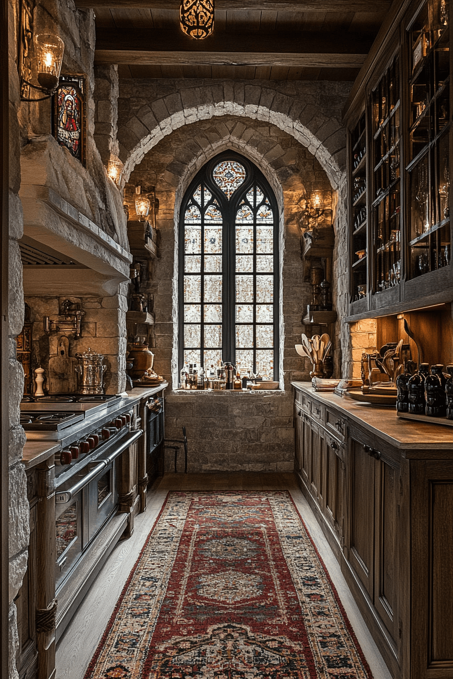 dark academia kitchen