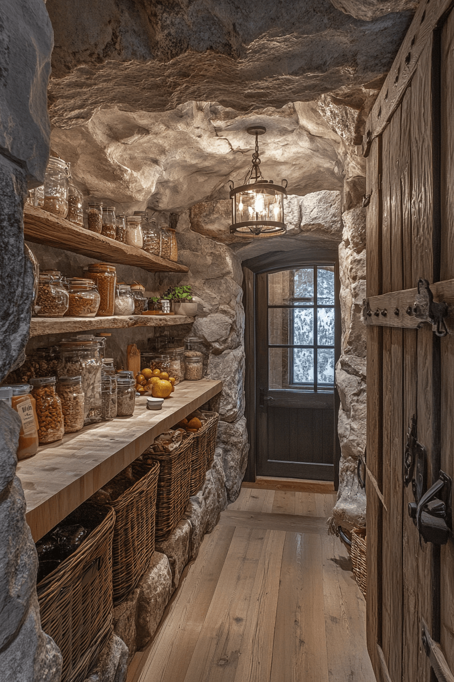 old cabin interior kitchen
