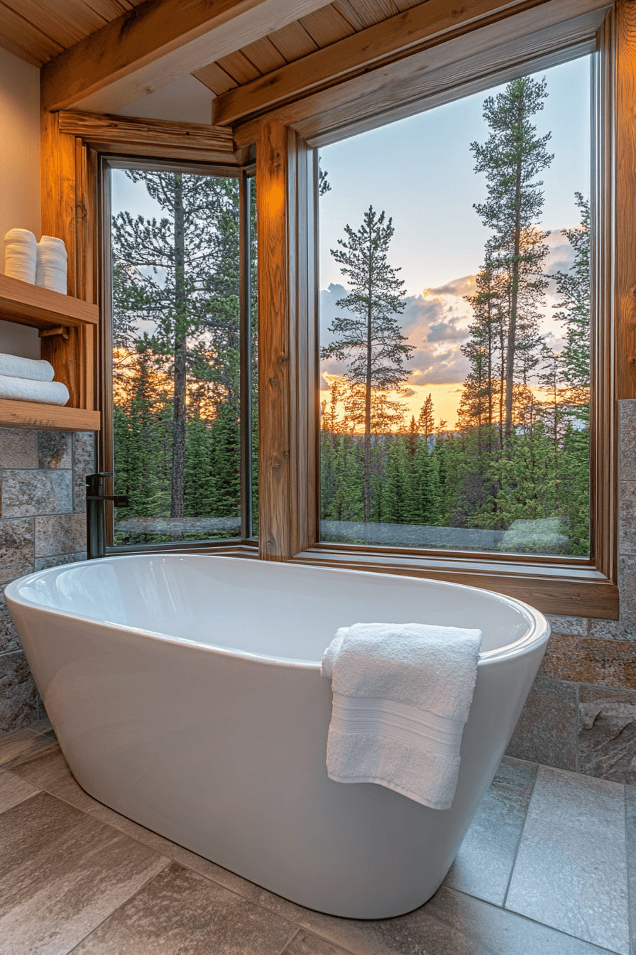 old cabin interior bathroom