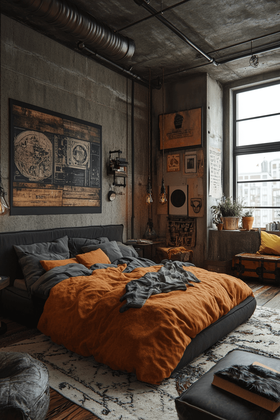industrial bedroom design