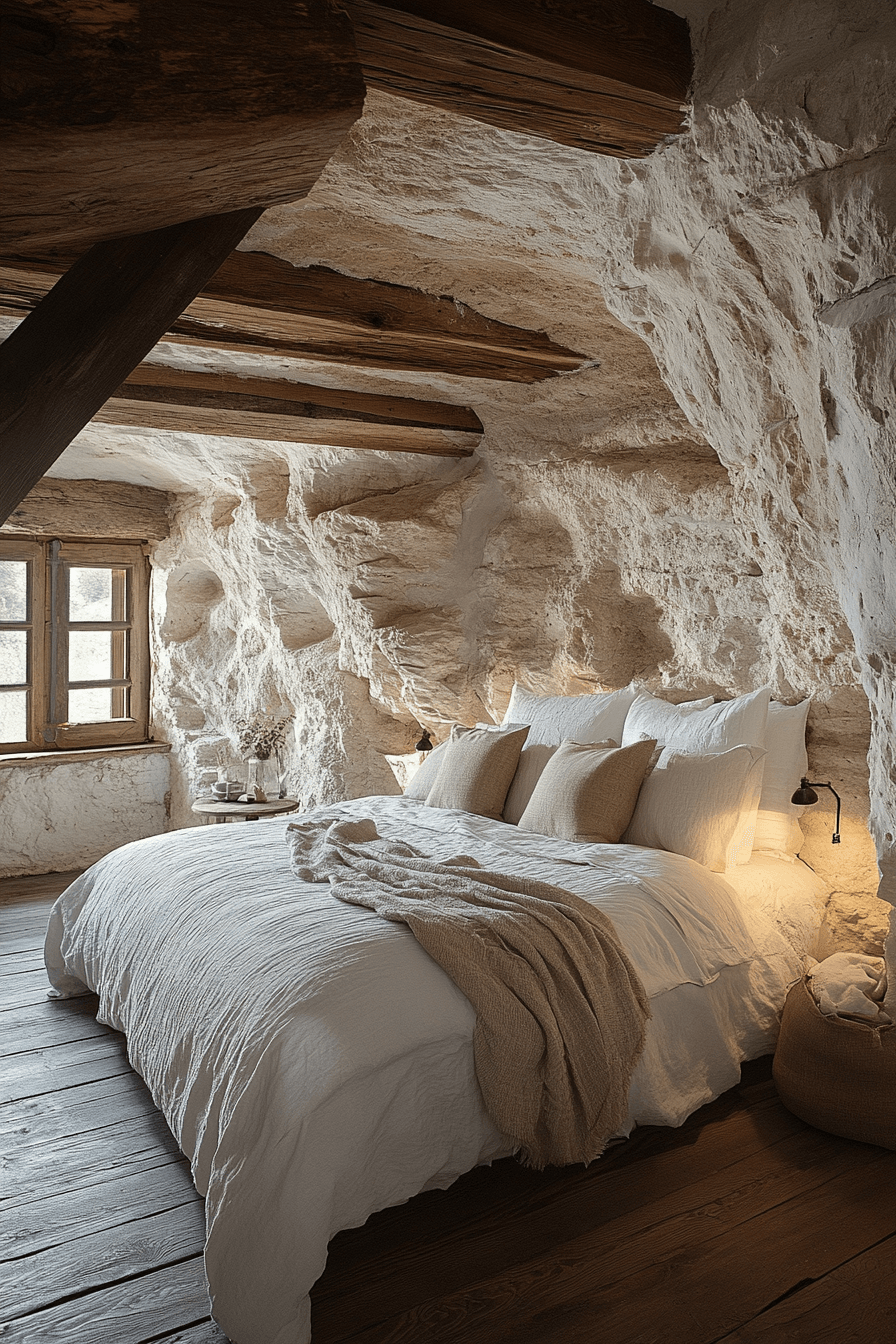 Stone Wall Bedroom
