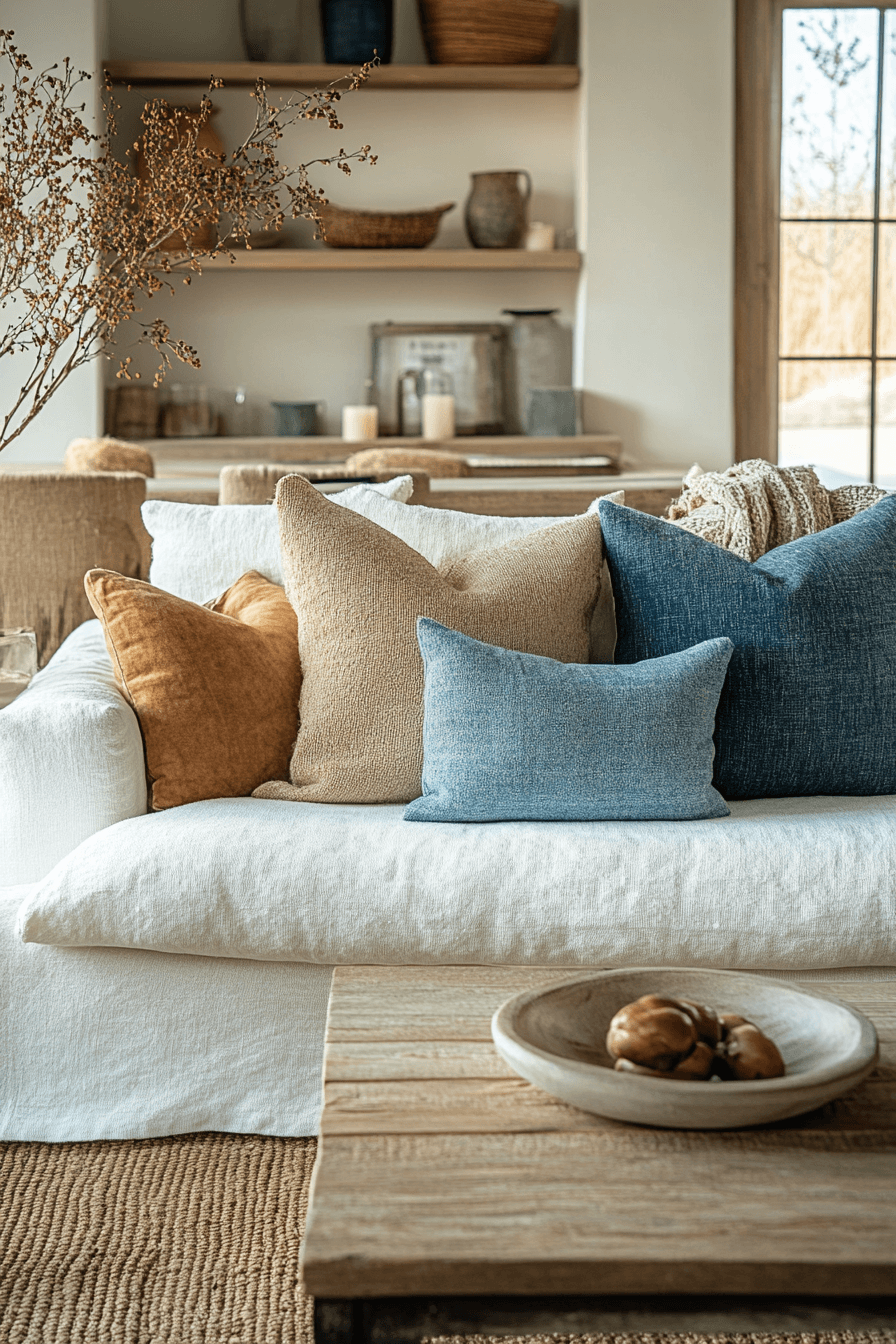 moody neutral living room