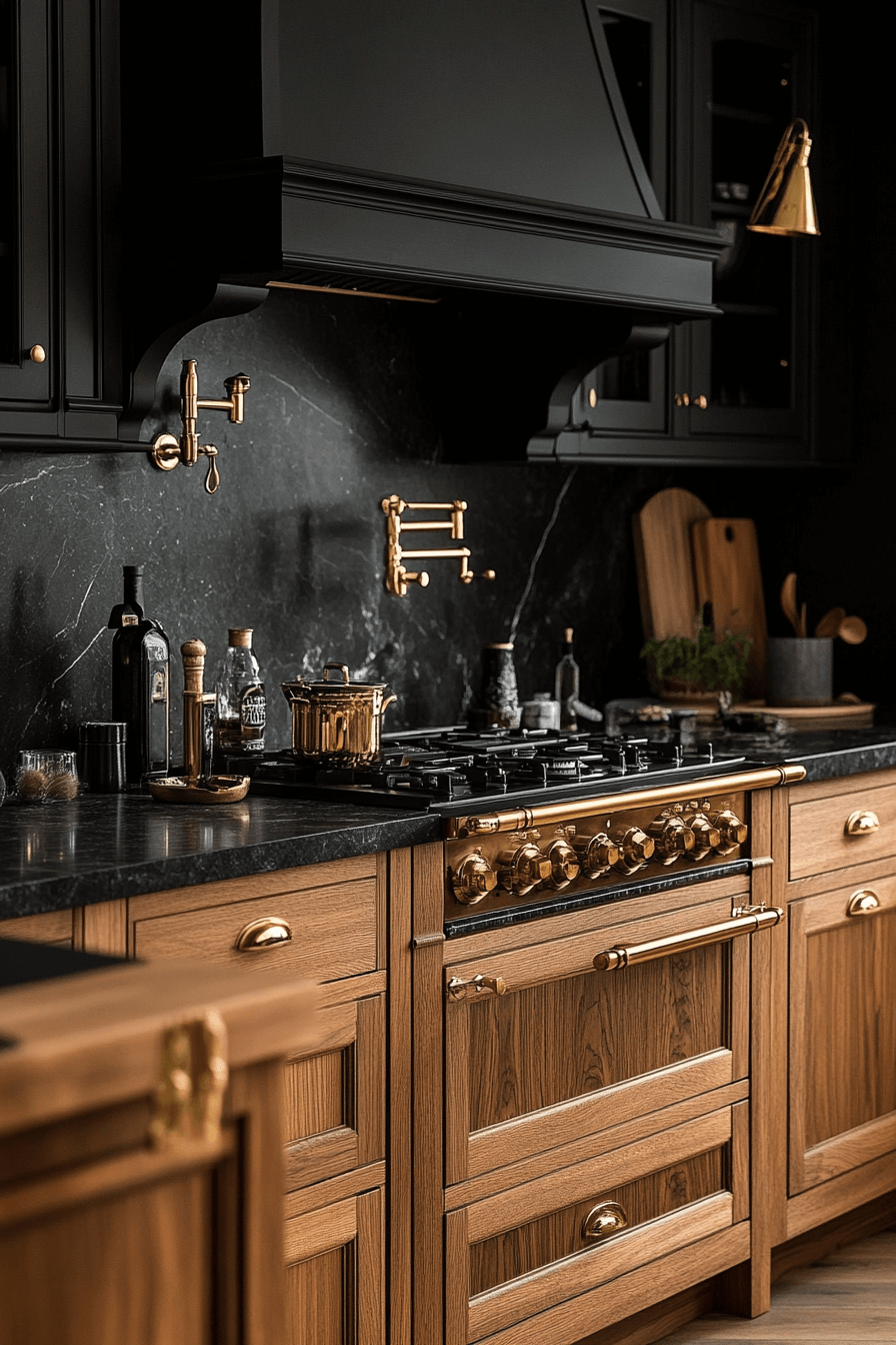 dark kitchen aesthetic