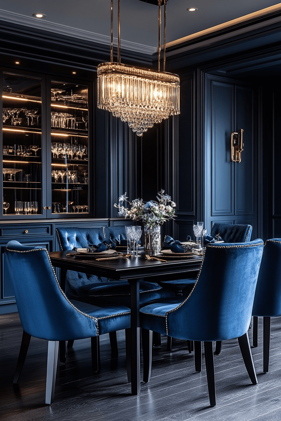 moody vintage dining room