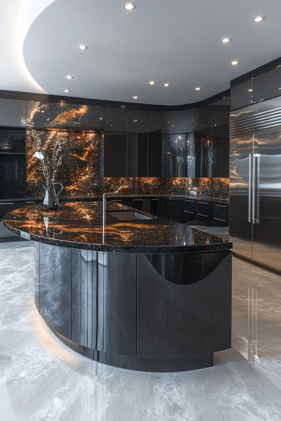 small moody kitchen