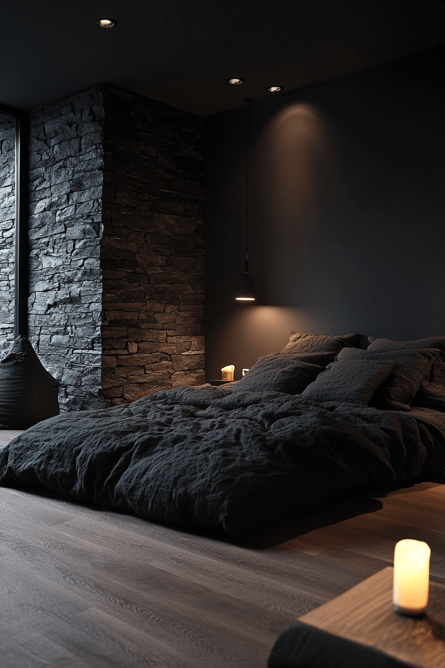 minimalistic bedroom ideas dark