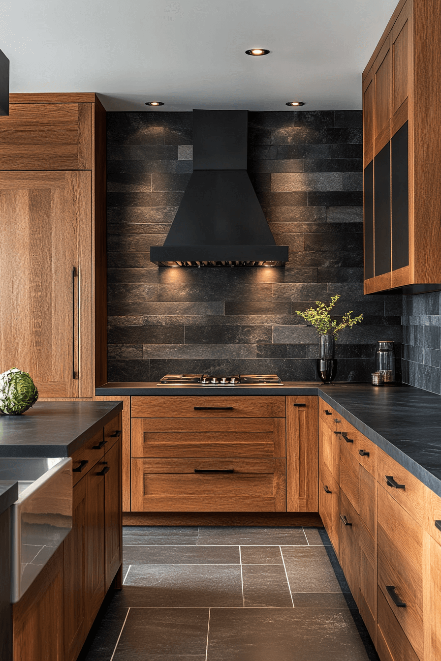dark and moody kitchen