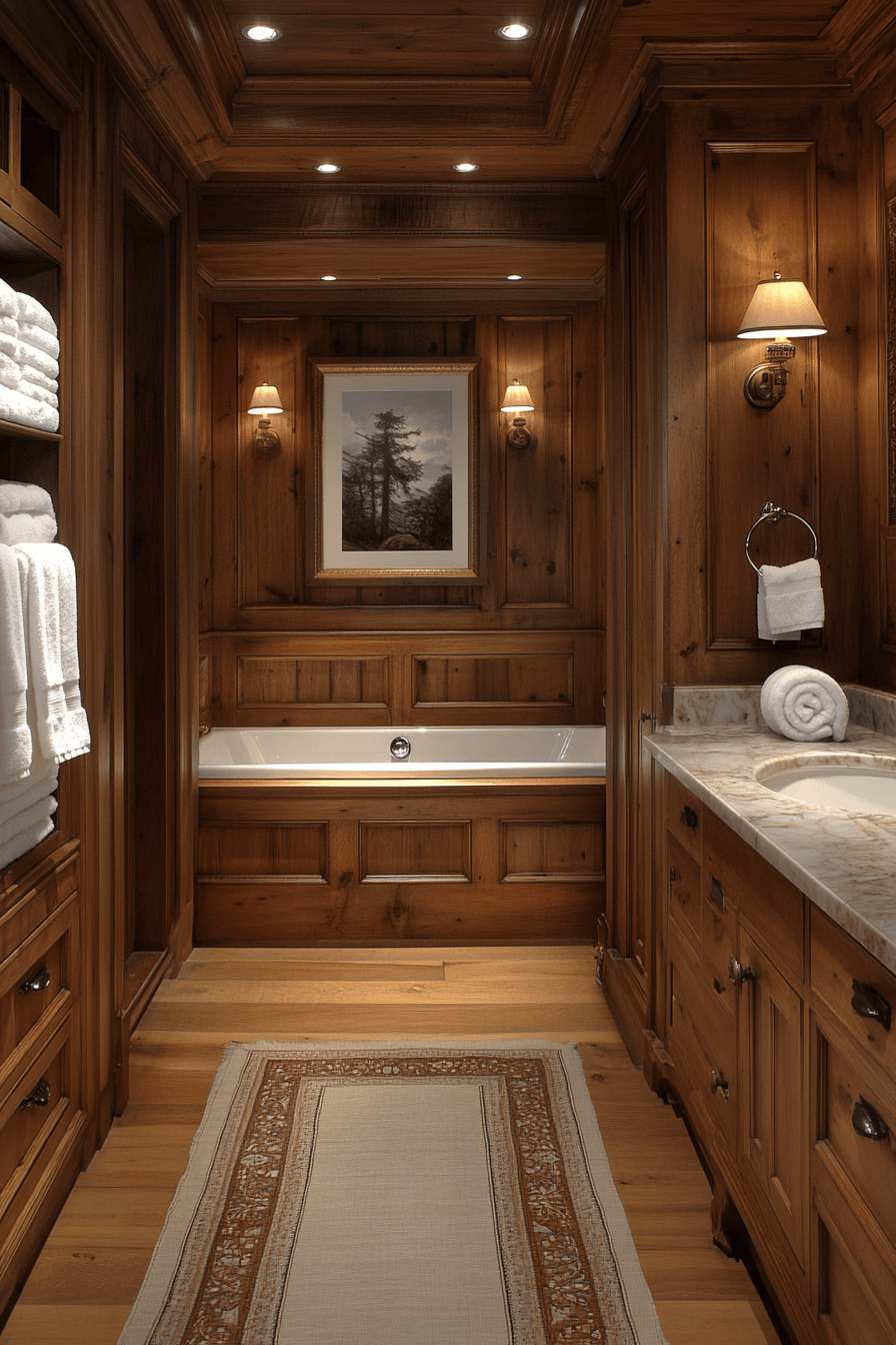old cabin interior bathroom