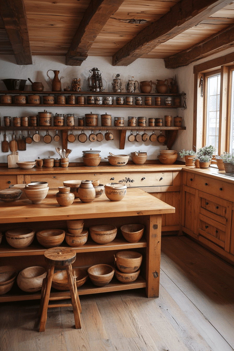 old cabin interior kitchen