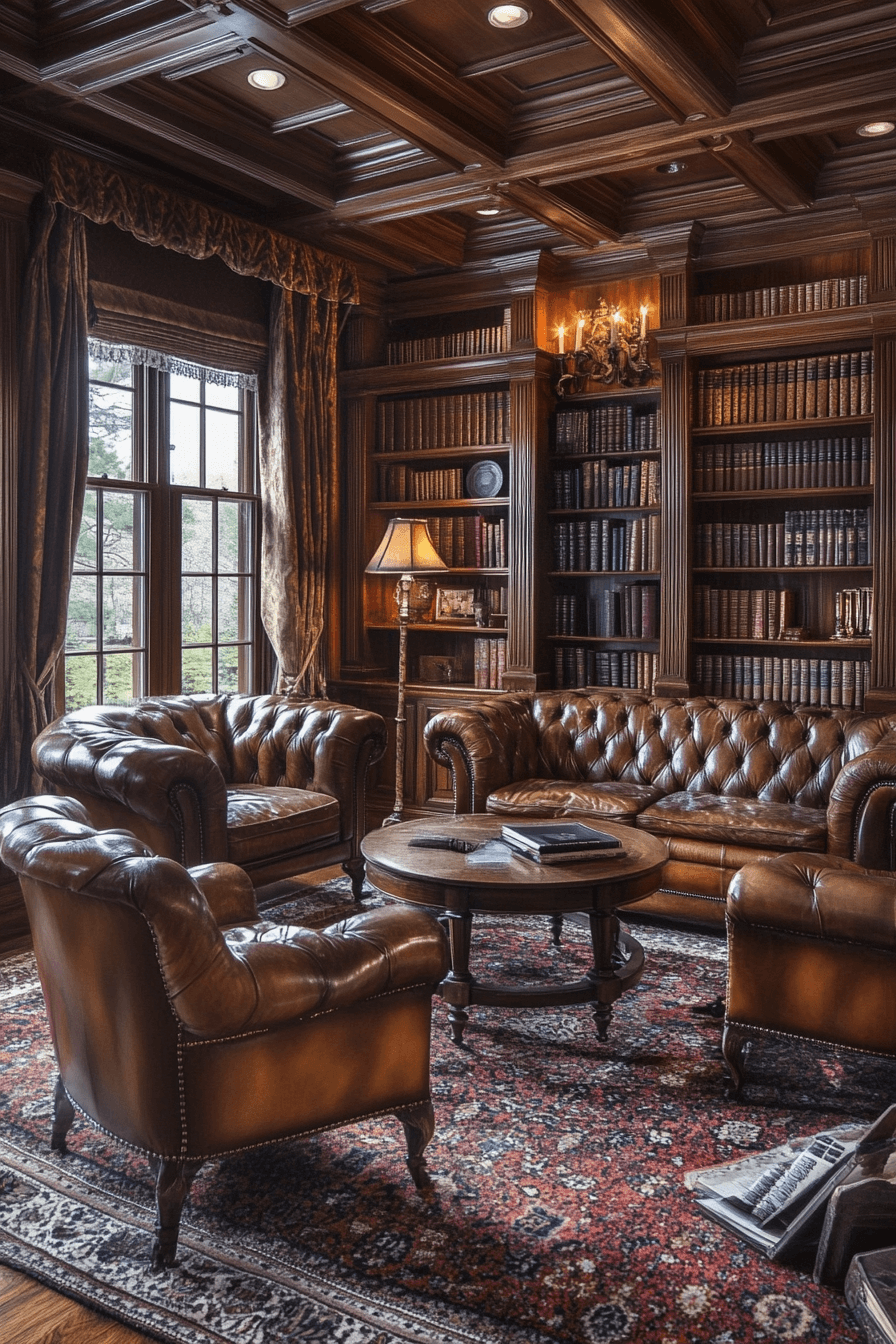 old cabin interior living room