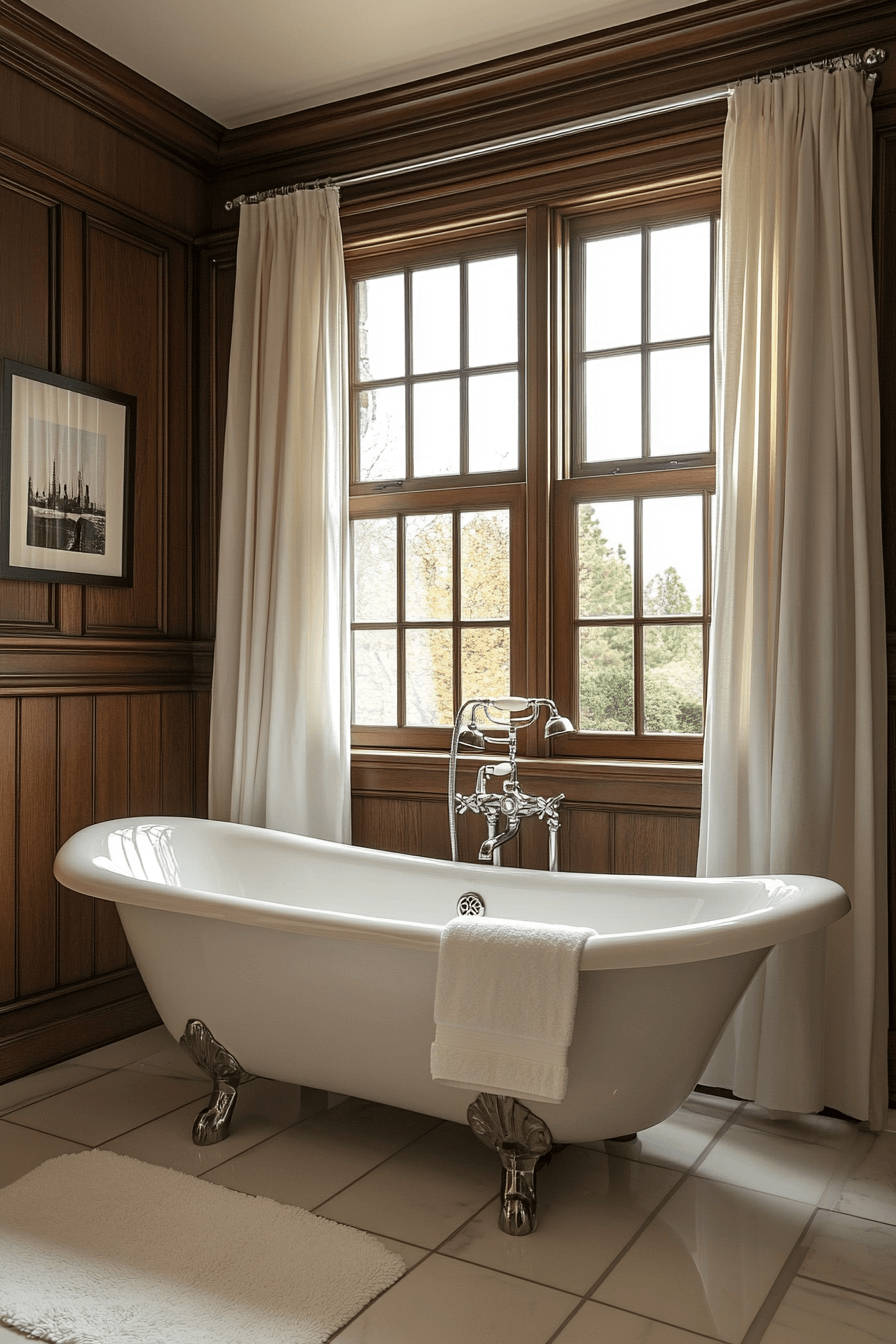 moody vintage bathroom