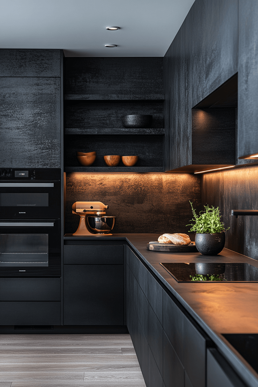 small moody kitchen