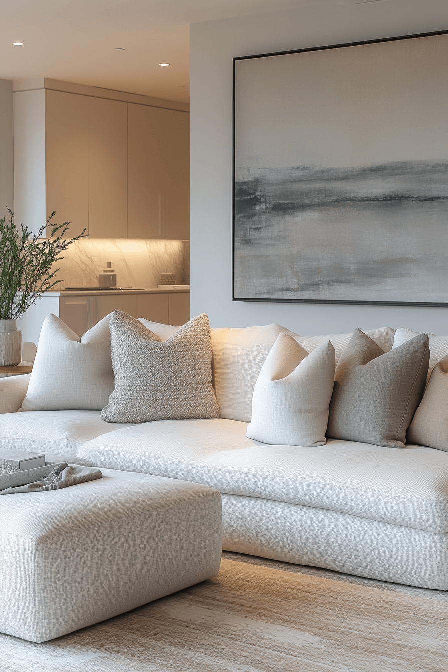 moody neutral living room