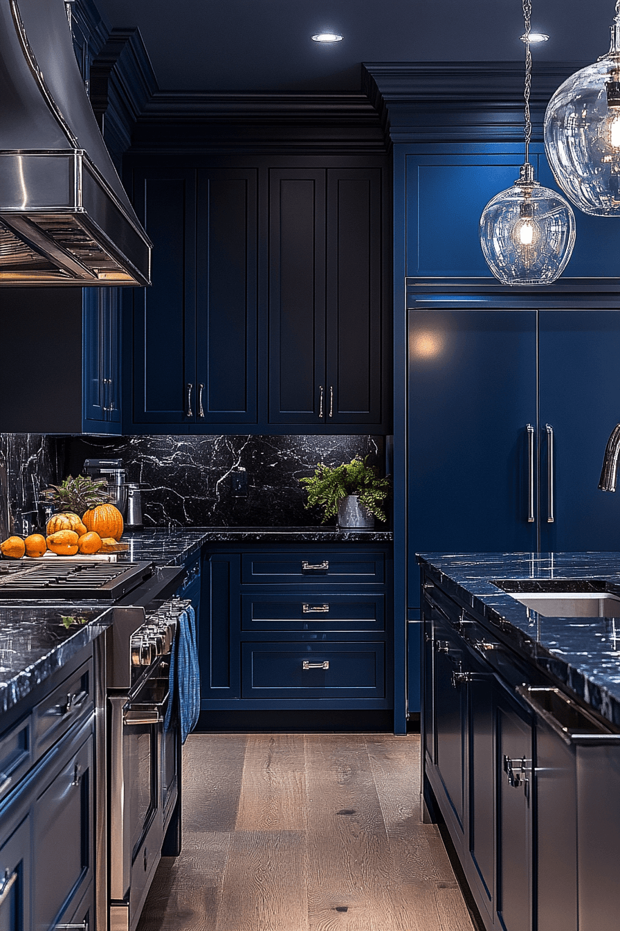 dark and moody kitchen