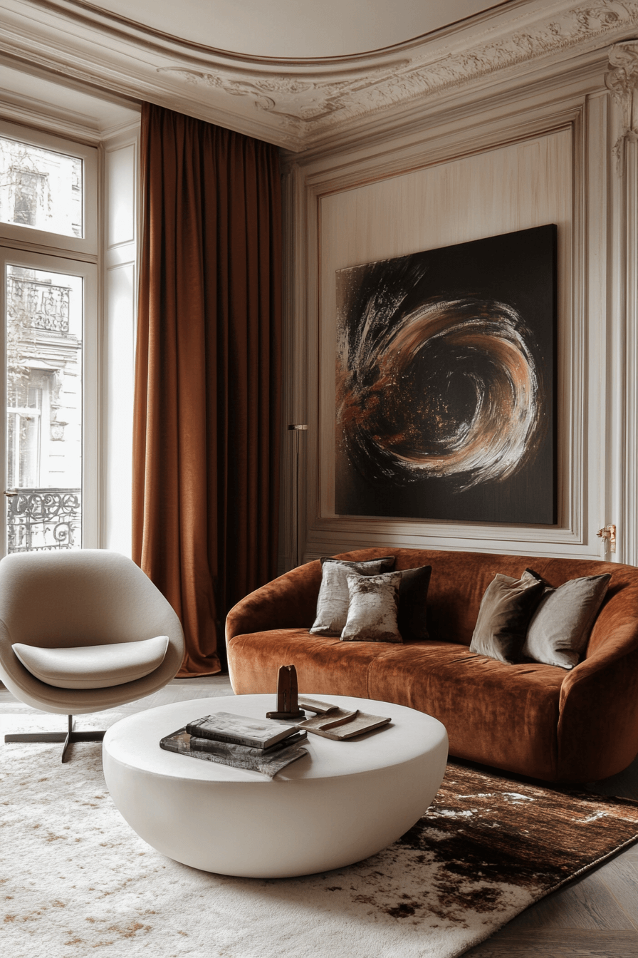 modern victorian living room