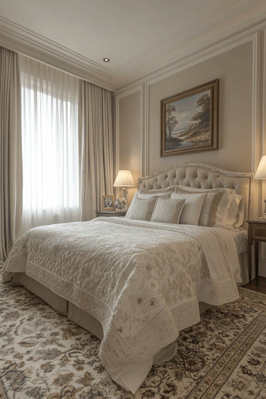 neoclassical bedroom