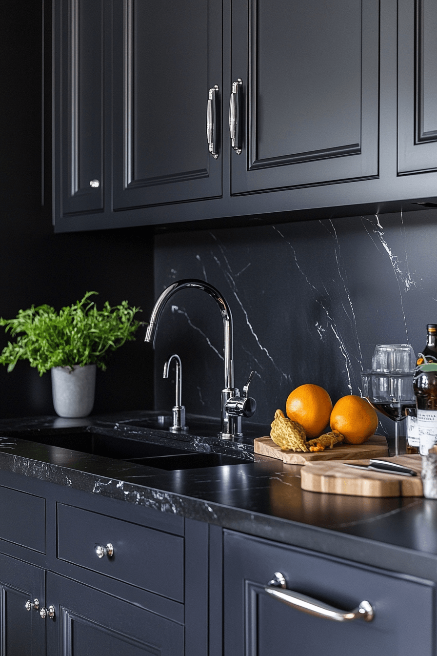 dark kitchen aesthetic