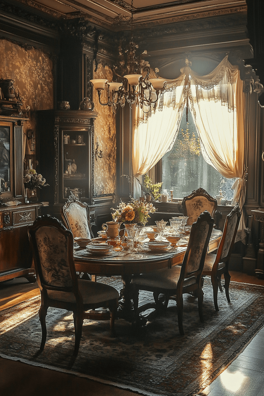 modern vintage dining room