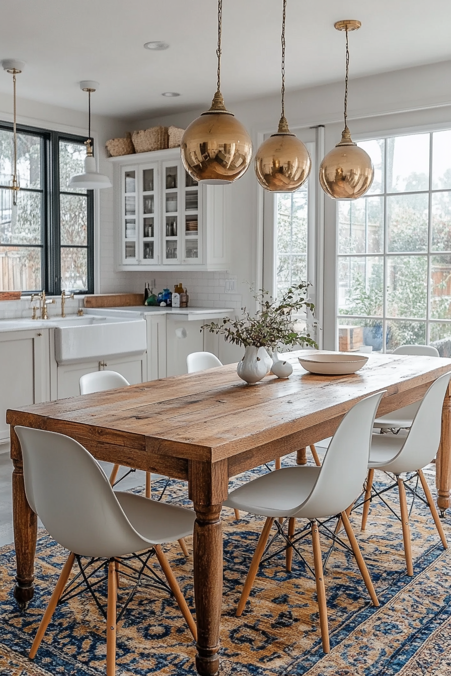 modern vintage dining room