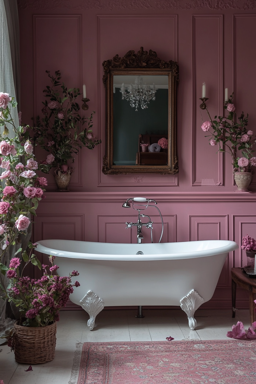 moody vintage bathroom