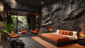 Stone Wall Bedroom