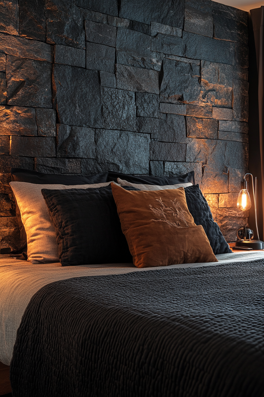 Stone Wall Bedroom