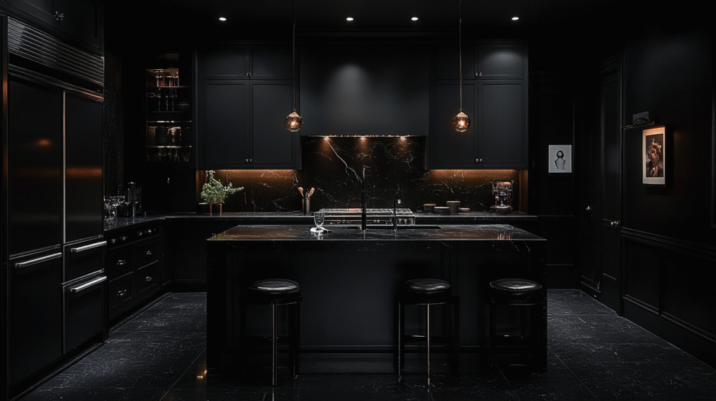 dark kitchen aesthetic