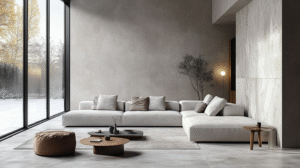 gray couch living room