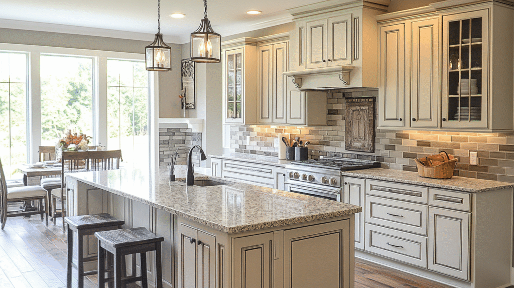 grey kitchen cabinets