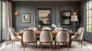 modern vintage dining room