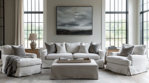 moody neutral living room