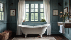 moody vintage bathroom