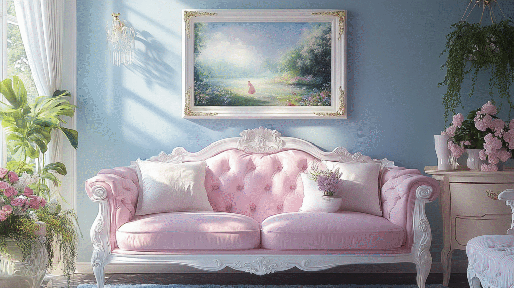 moody vintage living room
