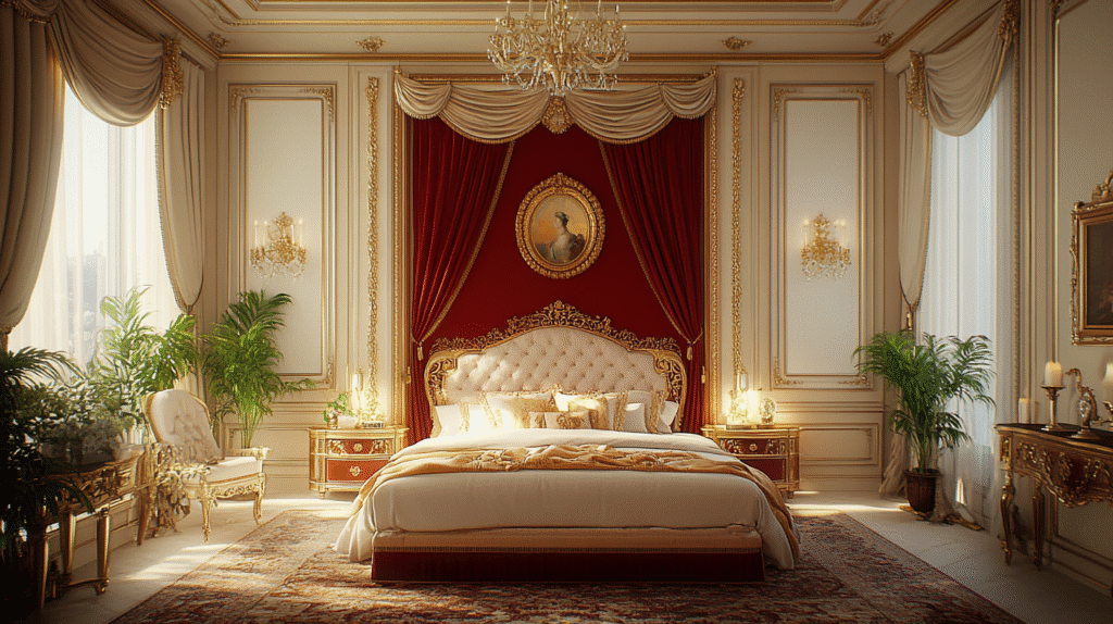 neoclassical bedroom