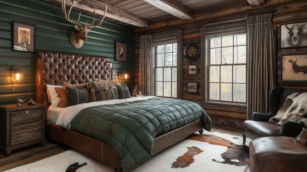 old cabin interior bedroom