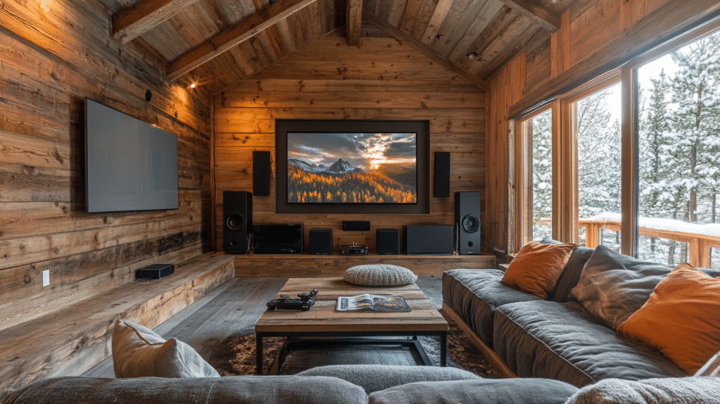 old cabin interior living room