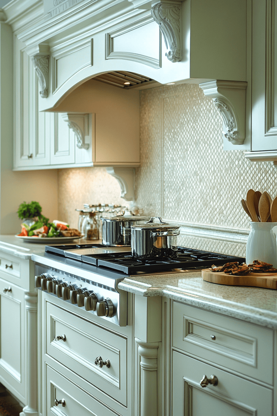 kitchen backsplash with white cabinets