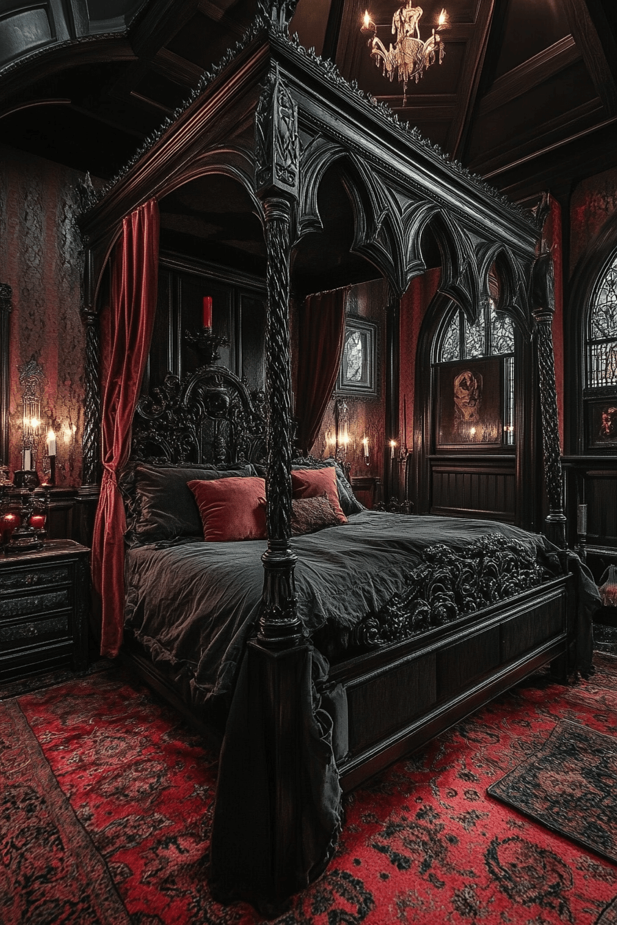dark victorian bedroom