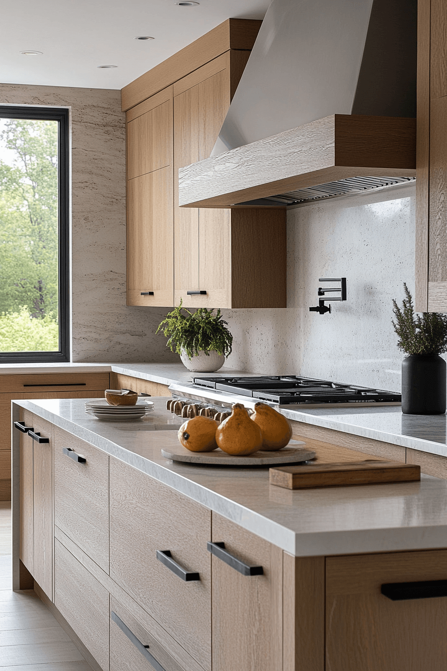 white oak kitchen cabinets