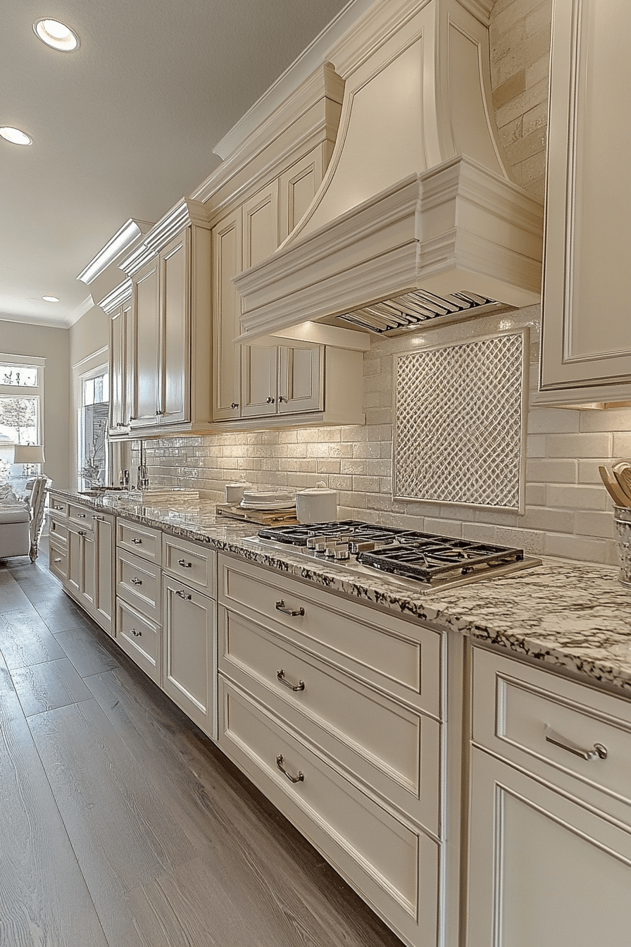 cream kitchen cabinets