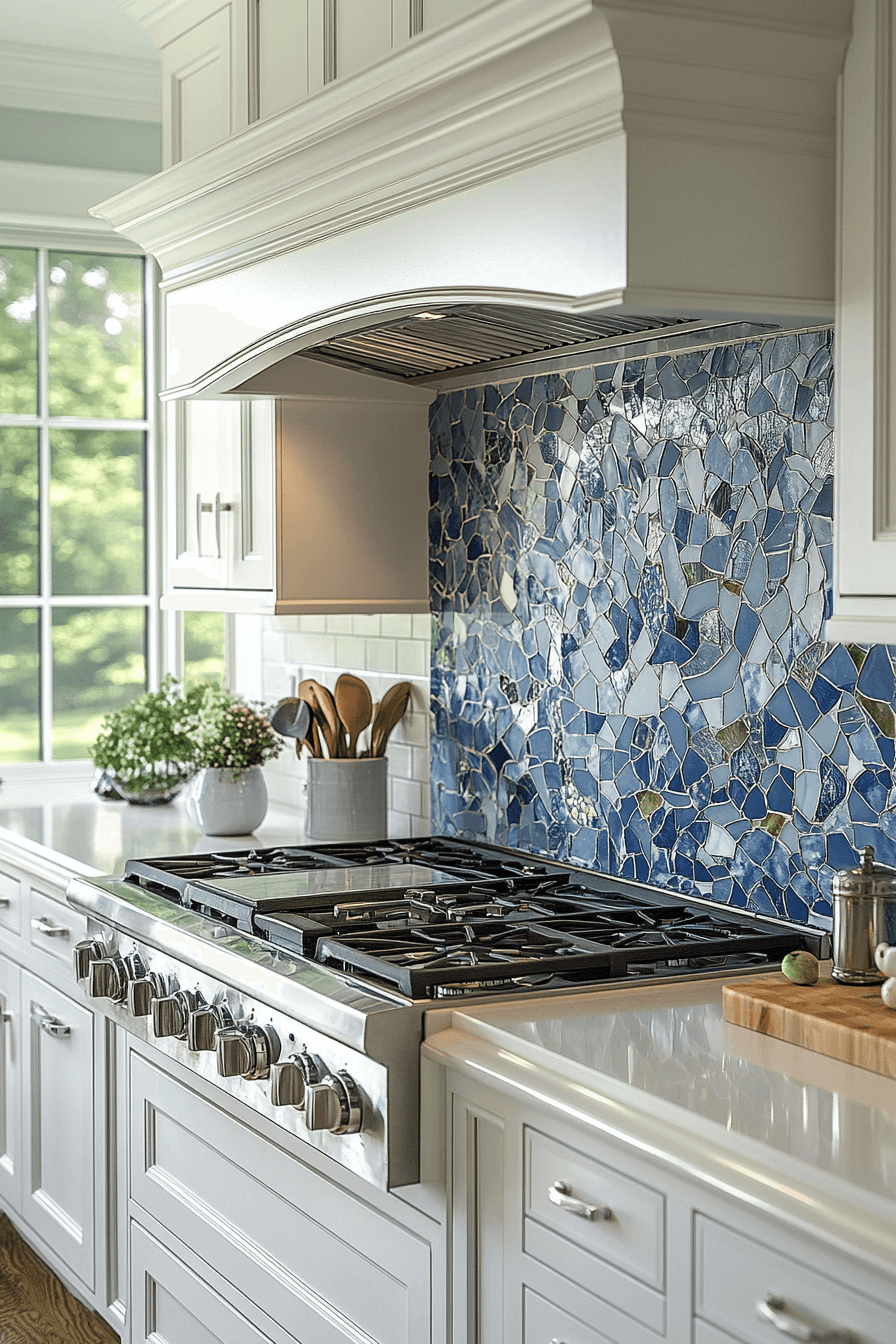kitchen backsplash with white cabinets